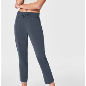 Women's SPANX Dark Storm Blue Casual Fridays Sweat Wicking Joggers L